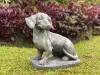  Product image 1 of the product “Timber - Dachshund sitting on base, 35cm L | cast stone ”